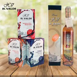Promo 12 Cajas de vino + Grappa Licor de naranja de obsequio